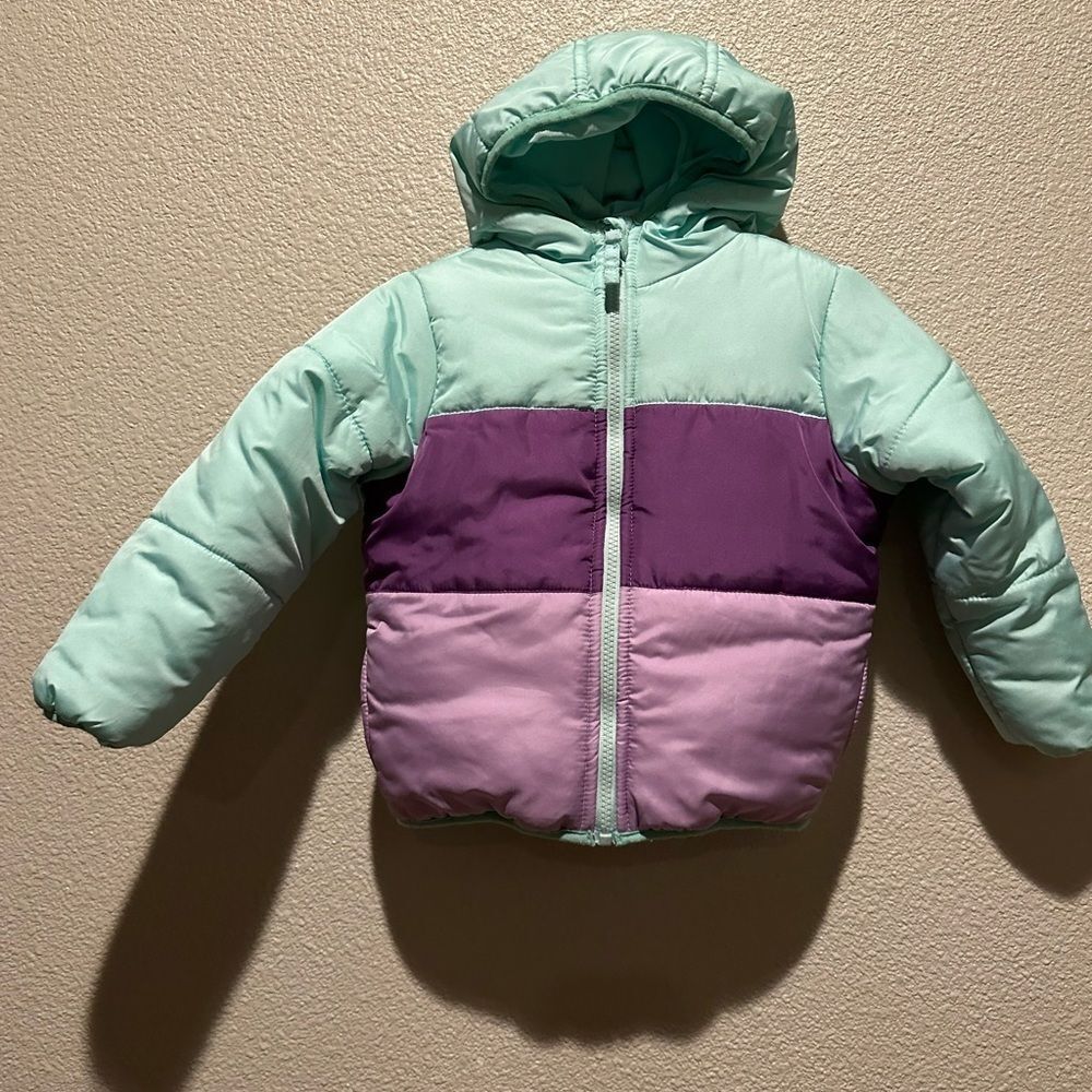 Toughskins Girls Hooded Puffer Jacket Size 3T